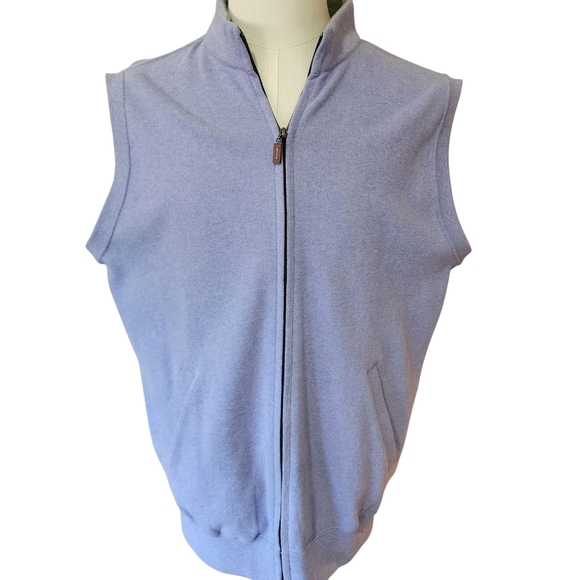 Peter Millar Men’s Full Zip Vest Light Blue/Lavender - Size M - Picture 1 of 8